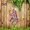 Decor de perete metalic Gecko, montat pe perete, figurină Gecko colorată, artă de perete, decorare Gecko pentru grădină, decor interior și exterior, cadou de casă nouă