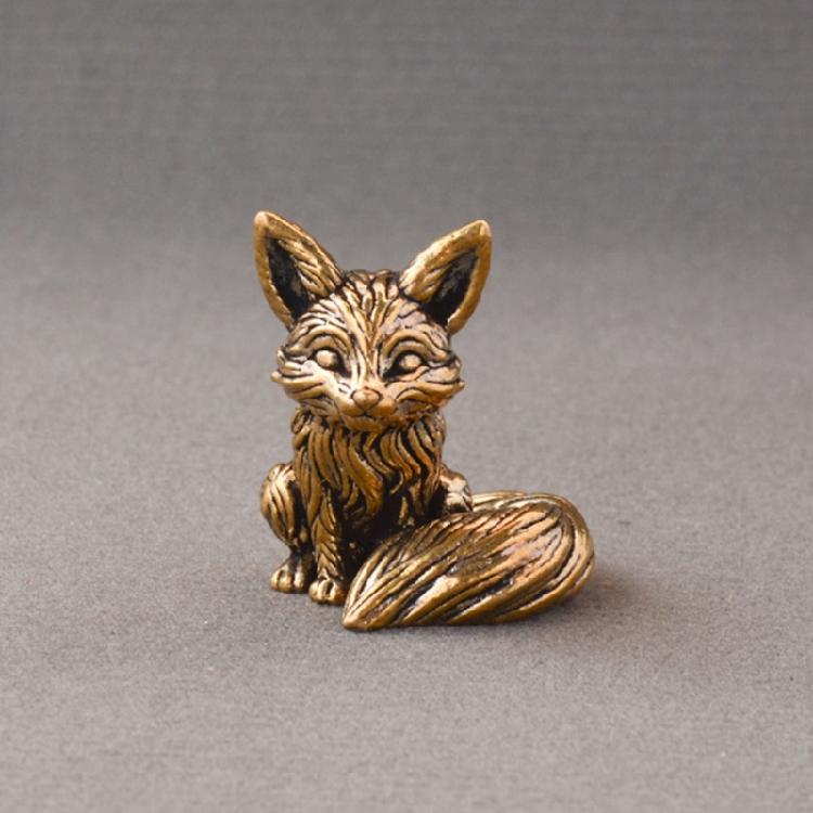 Lovely Foxes Figurines Statues Vintage Foxes Miniatures Home Decoration Foxes Sculpture Photo Props