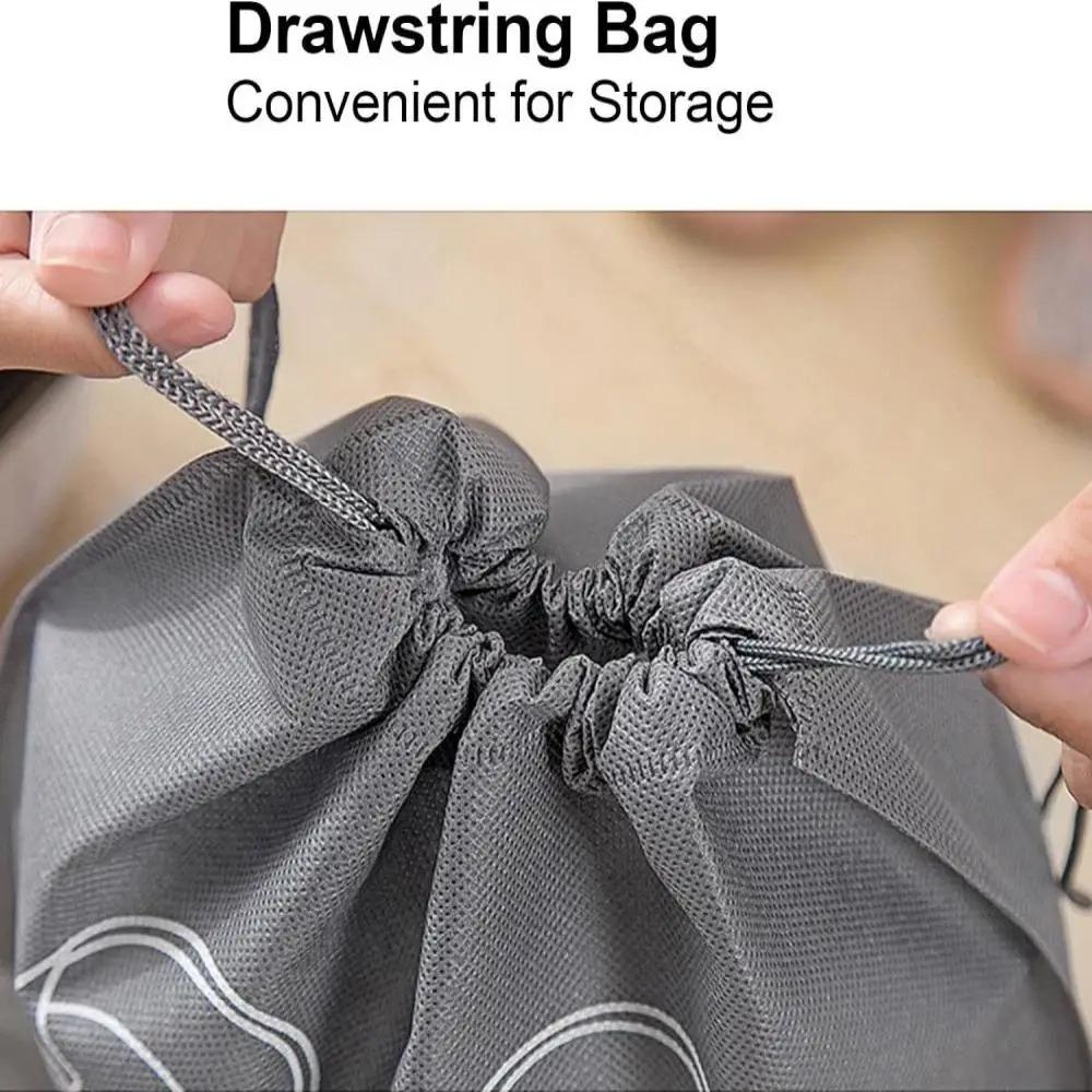 12PCS Shoe Bags, Large Thickened Non-woven Fabric Travel Shoe Bag, Dust-proof Drawstring Shoe Travel Bag for Packing/Home
