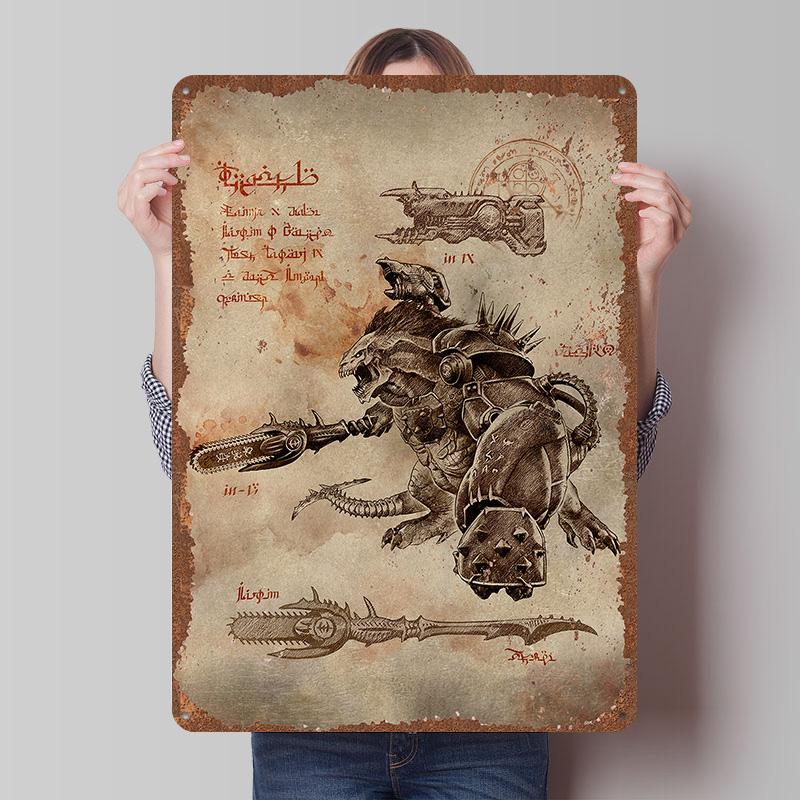 DoomS Tinplate Posters Custom Wall Art Vintage Metal Signs Retro Tin Plaque for Bedroom Decoration Gaming Home Decor Accessories