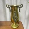 Conjunto de Flores de Taça de Ferro Clássica Retrô com Pé Alto Metal Vintage Decoração de Casa Vaso de Flores Vaso de Casamento Europeu Ornamentos