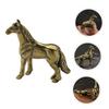 NUOBESTY Copper Horse Desktop Decor for Home and Bronze Lightweight and X X Horse Sculpture Ornament Figurine, Miniature, Office, Tone, Compact, 1.77