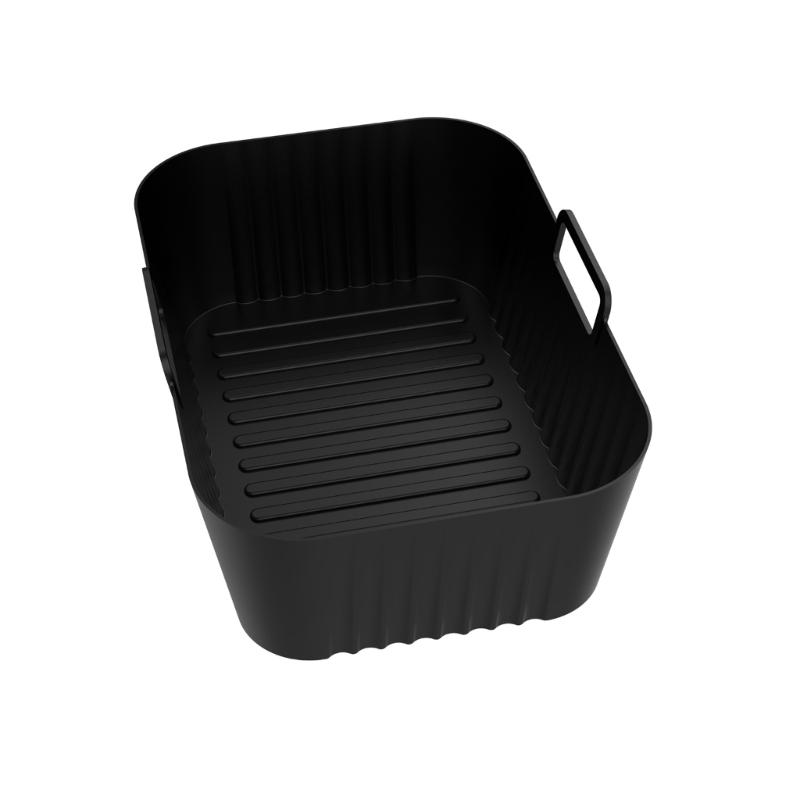 Pack of 2 Rectangular Shape Nonstick Air Fryers Pads Baking Tray Cooking Liners Silicone Baskets for Air Frying Machine
