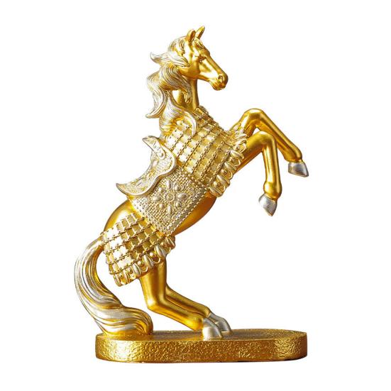 Simulated Horse Figurine Realistic Miniature Pony Resin Statue Animal Sculpture Decoration Ornament Housewarming Gift