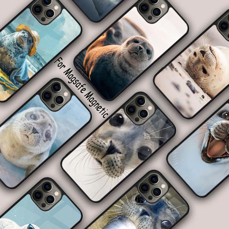 Chill Seal - Animals Cute Magnetic Phone Case For APPLE iPhone 17 Air 16 14 13 12 Pro Max 15 Plus Wireless Charge MagSafe Cover
