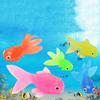 Goldfish Model Colorful Cartoon Fish Series Miniature Figurine Ornament Soft TPR Sea Animal Fish Figurine Kid Fishing Toy Fish Tank Decoration