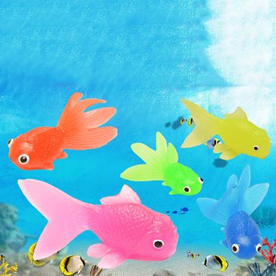 Yousheng Goldfisch Modell Bunte Cartoon Fisch Serie Miniatur Figur Ornament Weiche TPR Meeres Tier Fisch Figur Kind Angeln Spielzeug Aquarium