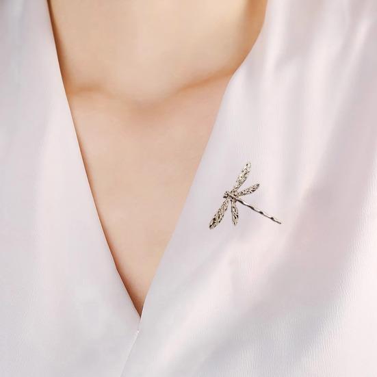 1/2 stk. Broche til Kvinder, Dekorative Kraveknap med Libelle-design, Praktisk Tilbehør til Trøjer, Kjoler, Jakkesæt, Hatte