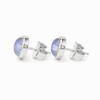 Solid 925 sterling Silver Moonstone Gemstone Stud Earrings Gift For Her Silver Jewelry