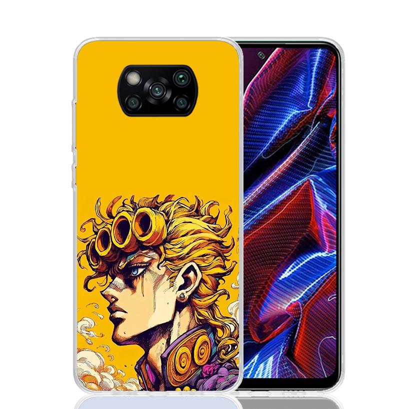JoJo Adventure Giorno Giovanna Phone Case For Xiaomi Poco X7 X6 X5 Pro F7 Ultra Redmi 15C 15 13 13C 12 12C 10 10A 10C 9 9A 9C 9T