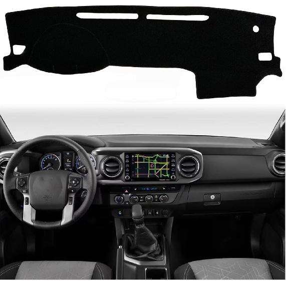 Anti-Sun For 2016- Toyota Tacoma Dashboard Cover Dashmat Dash Mat Pad Black