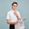 Youngor Men's DP Non-Iron Pure Cotton Business Casual Short Sleeve Shirt