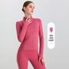 Cardigan Corto da Donna a Manica Lunga con Collo Alto e Vestibilità Slim - Perfetto per Yoga Autunnale, Corsa e Fitness