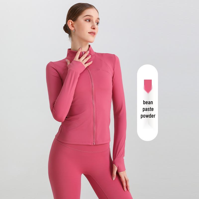 Cardigan Corto da Donna a Manica Lunga con Collo Alto e Vestibilità Slim - Perfetto per Yoga Autunnale, Corsa e Fitness