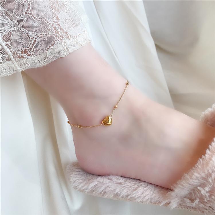 New Stainless Steel Gold Color Curb Cuban Chain Anklets For Women Beach Foot Jewelry Leg Chain Ankle Bracelets Women Accessories