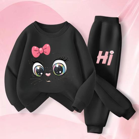 Long Sleeved Hoodies Sets for Girls Spring New Style Pullover Long Pant Two Piece Suit Children's Casual Outfits Kids Tracksuit