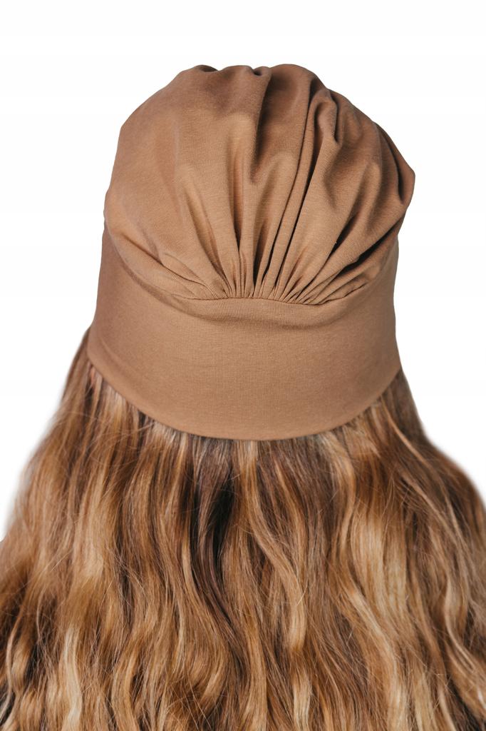 Women's Turban Headwear Sara Nude Cotton Hat Also for After Chemotherapy