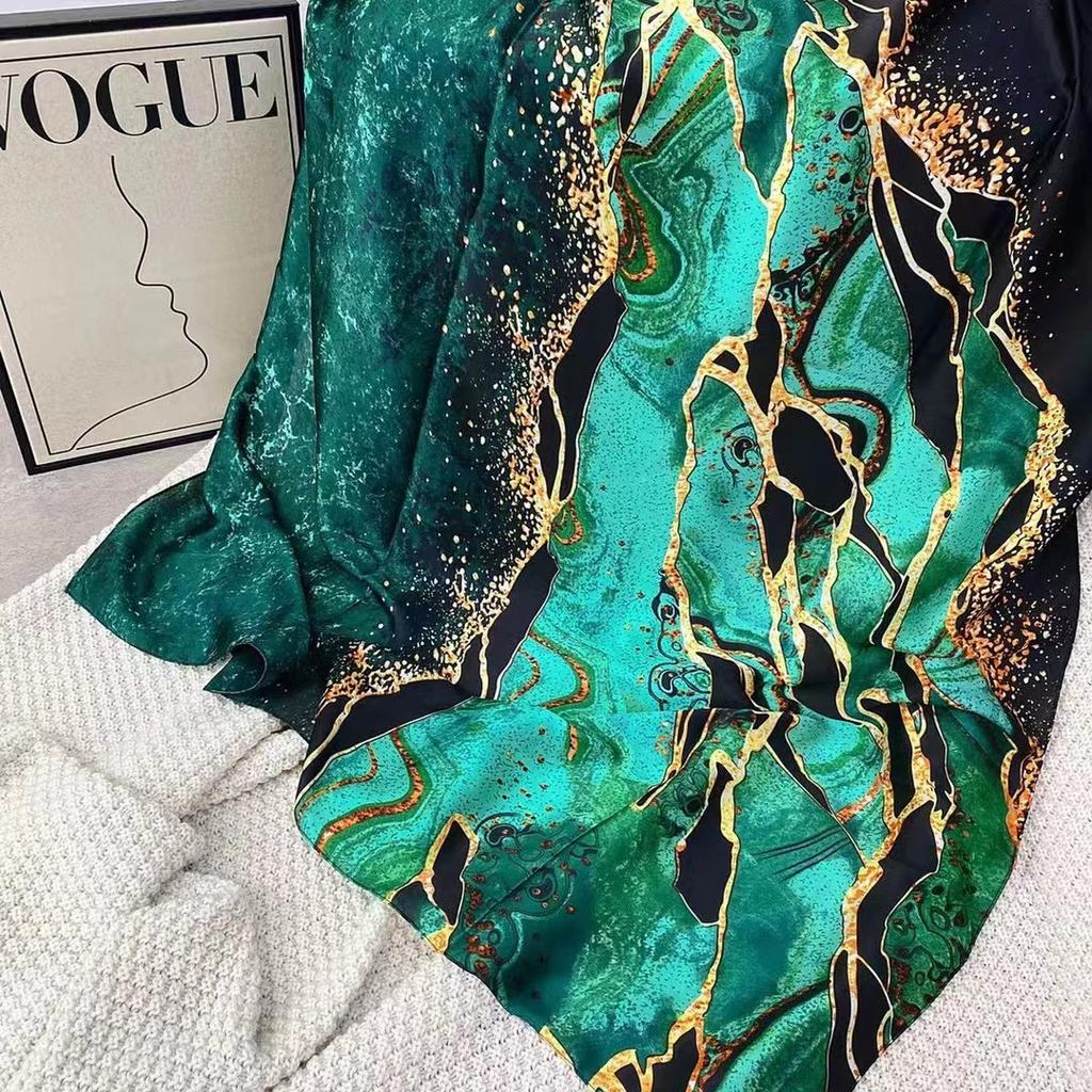 Spring Scarf Women's Luxury Design Polyester Material Smooth Scarf Soft Shawl Beach