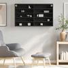 VidaXL Black Display Cabinet 100x15x58 Cm Engineered Wood, Wall Cabinet, Wall Storage Cabinet, Cabinet 847927