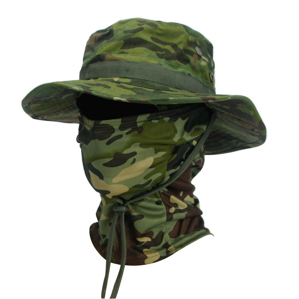 2-In-1 Sun Hat With Neck Face Gaiter, Uv Protection Boonie Hat For Outdoor Fishing Hiking