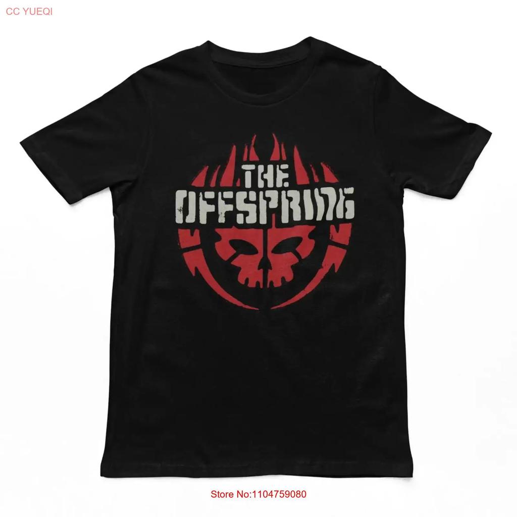 The Offspring Skull Logo Mens T Shirt Rock And Roll Music Classic New Black Vintage Washed Graphic Breathable Designer Clothes