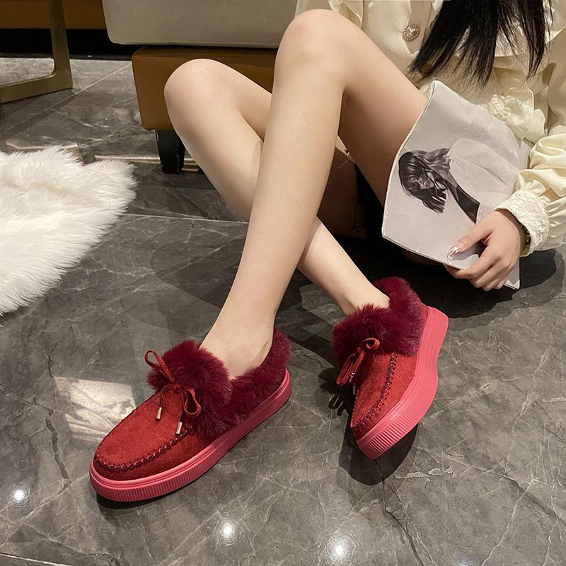 Brand Female Shoes 2024 Casual Platform Women's Boots Fleece To Keep Warm Furry Women Shoes Plus Size Snow Boots Botas De Mujer