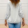 GMXIA Women's Fashion Casual Christmas Print Autumn and Winter Shoulder Print Loose Long Sleeve Round Neck T-shirts and Tops