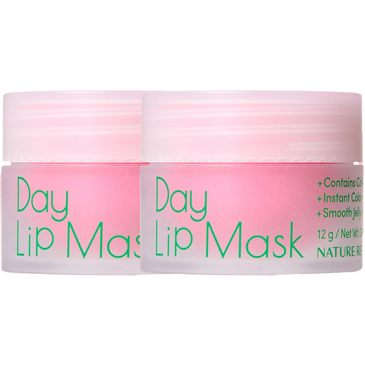 Nature Republic Natural Made Day Lip Mask Pink 12g x 2pcs - Moisturizing Daily Lip Care