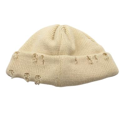 Hat Female Ins Harajuku Versatile Cold Hat Solid Color Hip Hop Retro Trendy Hole Flow Knitted Hat