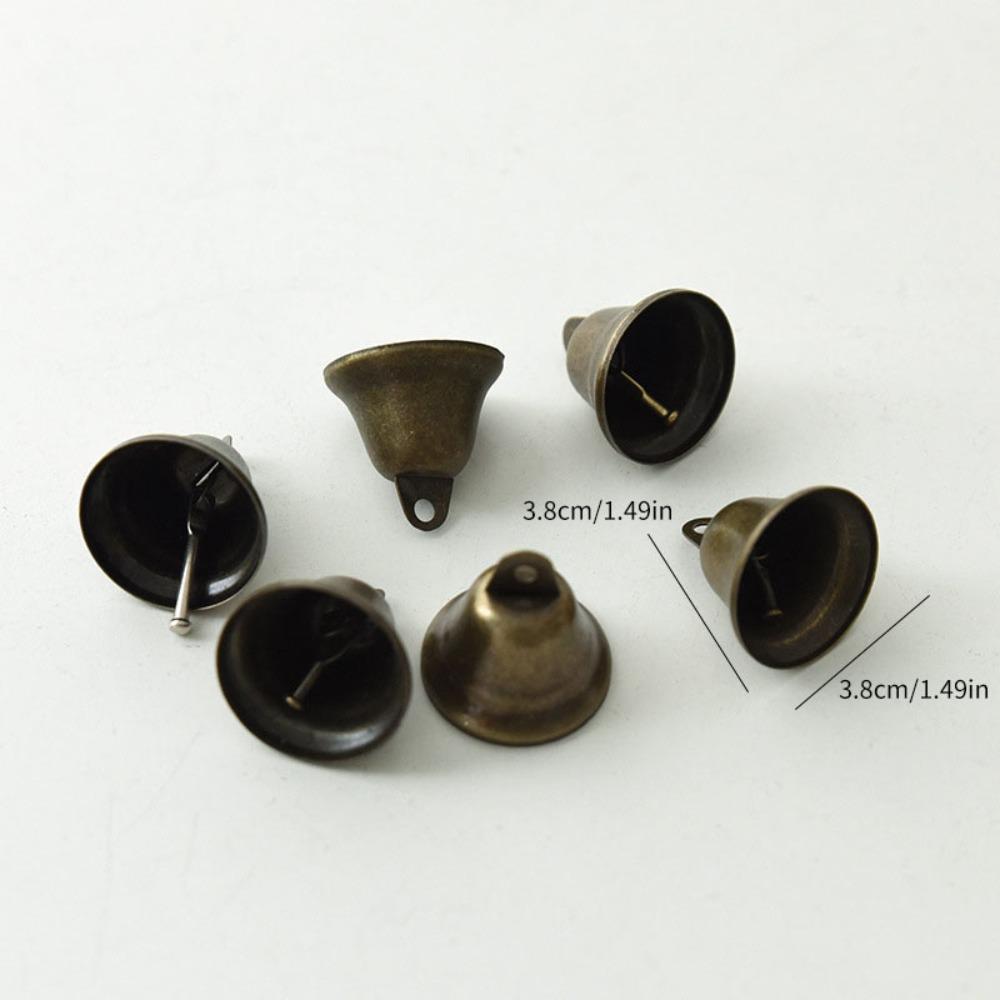 6pcs Multifunctional Iron Christmas Bell Cone Shape Pinecone Wind Chimes Bells Crisp Sound Star Jingle Bells Courtyard Decor