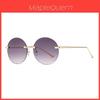 Womens Round Metal Frame Sunglasses With Uv400 Protection For Outdoor Activities