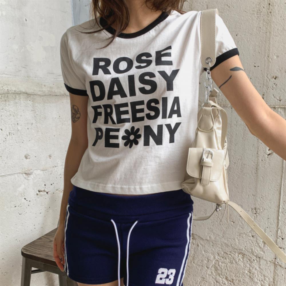 New Arrivals Open Run Women Cropped ShorT Sleeve T shirT leTTering Colorblock Rn