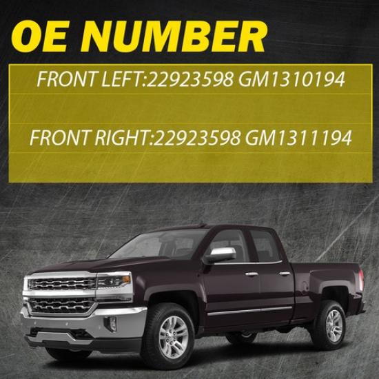 Left+Right Front Door Exterior Fit 2014-22 Handle Chevy Silverado 1500 Chrome