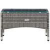 4 Piece Garden Lounge Set with Cushions Poly Rattan Grey