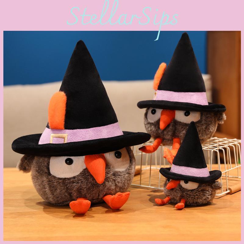 Owl Plush Toy Halloween Decor Cute Soft Stuffed Animal For Girls Home Office