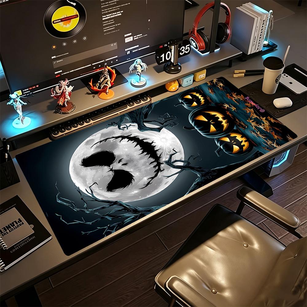 Jack Skellington Large Mouse Pad Keyboard Pad Study Desk Mat Non-Slip Rubber Base Computer Decor Item Office Use