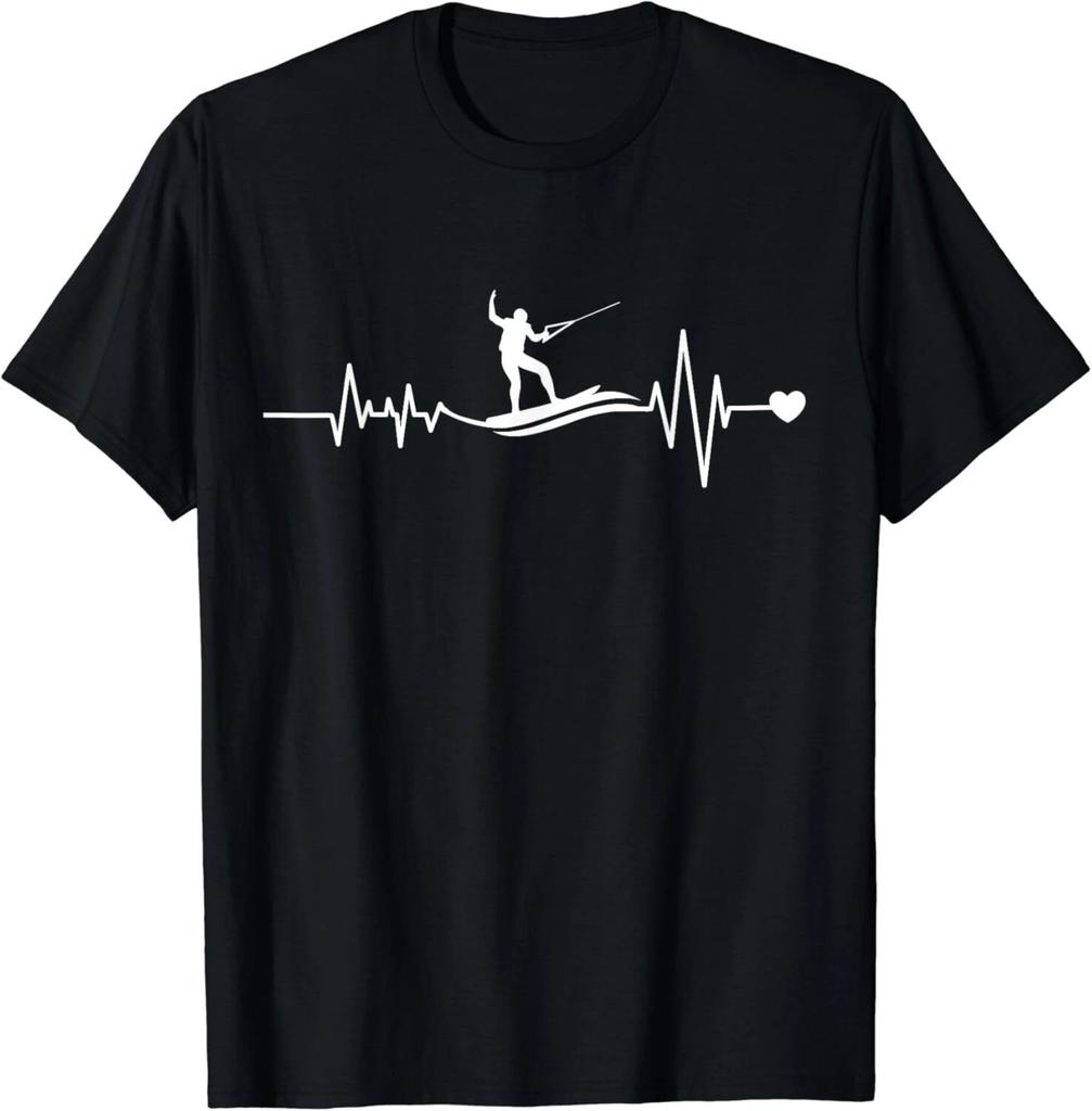 Wakeboard Bicie Serca Miłośnik Wakeboardingu Prezent Koszulka Unisex