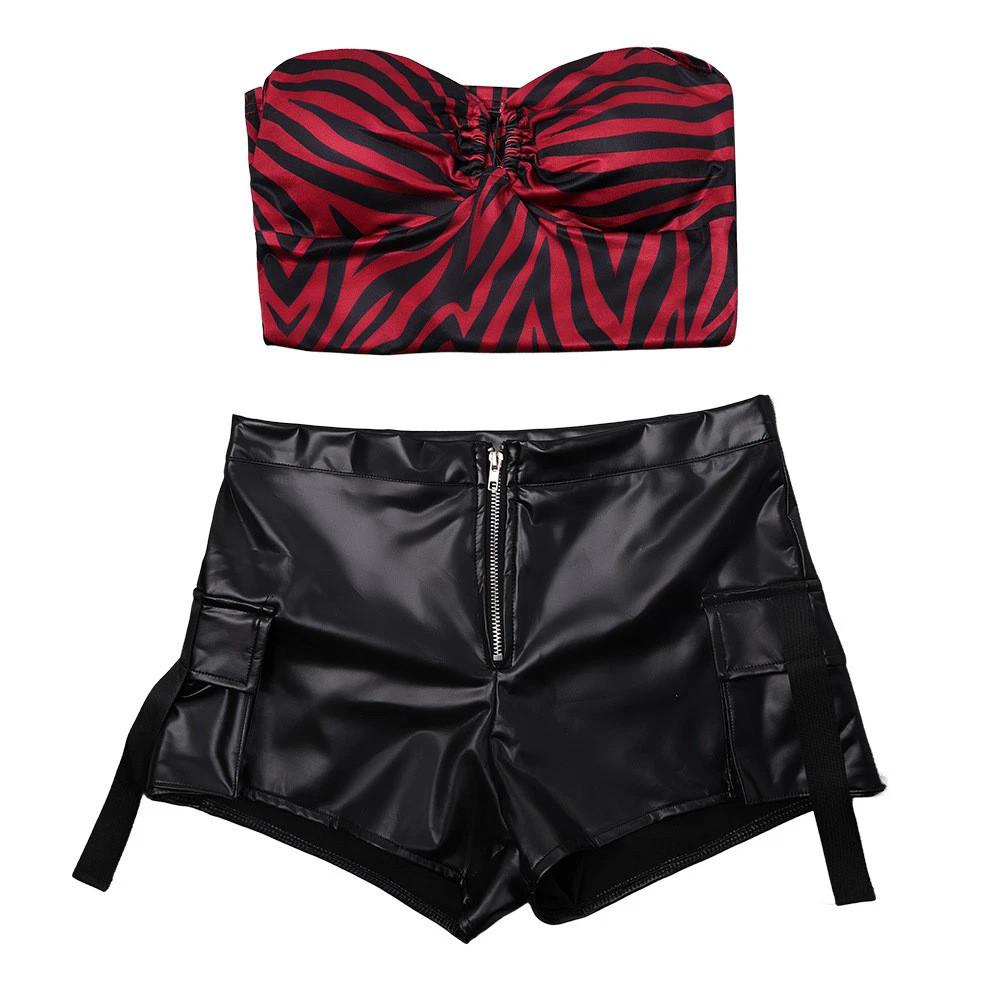 Set Costume Obsession Nikki Con Tessuto Elastanico Per Performance di Halloween