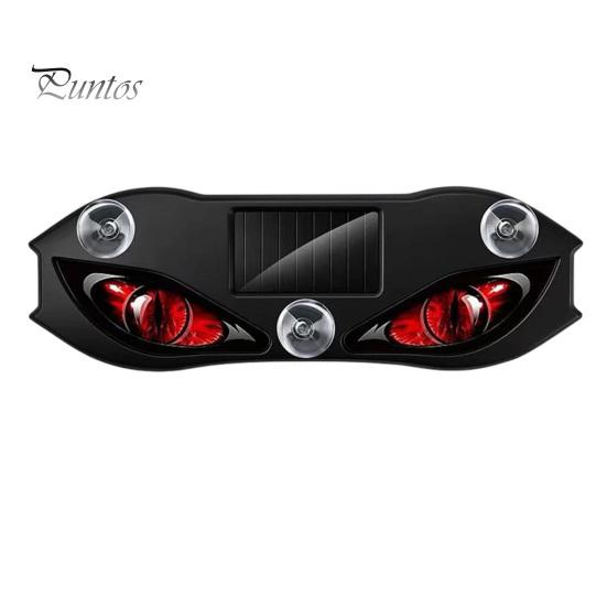 Visual Alert for Night Driving Solar Demon Eye Car Window Light, Waterproof Wireless Dynamic Warning Sign with Suction Auto Interior Ambient Lighting