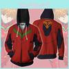 Asuka Evangelion Langley Soryu Cosplay Costume Anime Hoodie Zipper Sweat Jacket