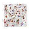 Double-Layer Printed Cotton Crepe Nightgown with Wrinkled Fabric