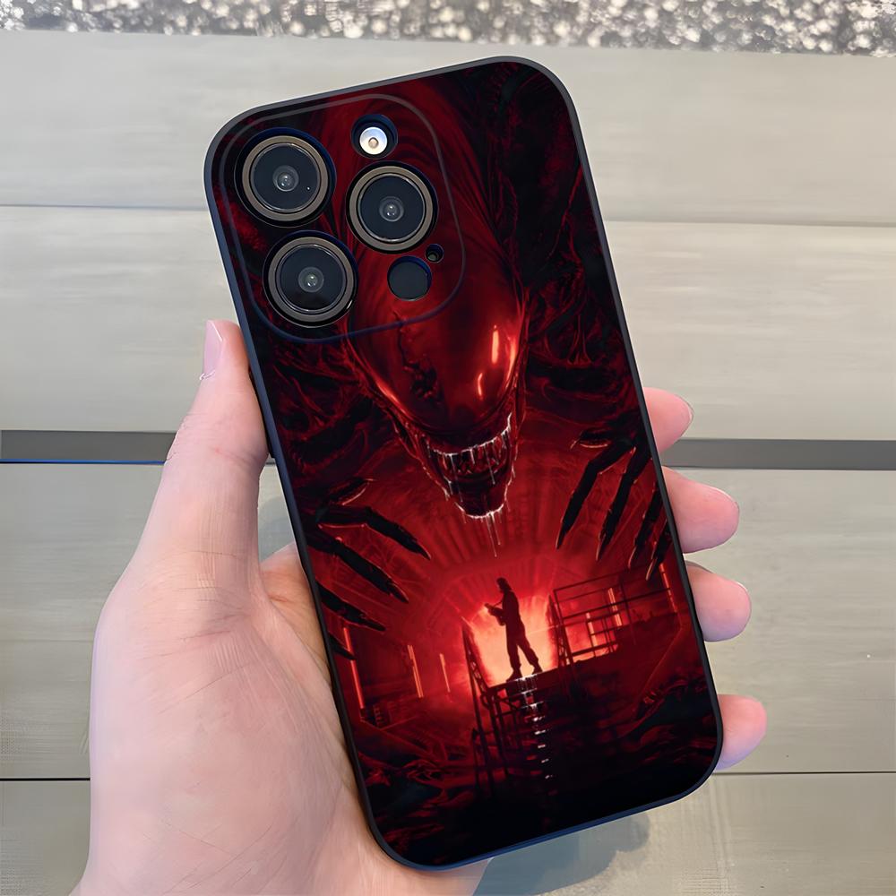 Movie A-Alien Romulus Phone Case For IPhone 17 Air 16 E Pro Max 15 14 13 Mini 12 Pro 11 Max Plus Black Soft Shell