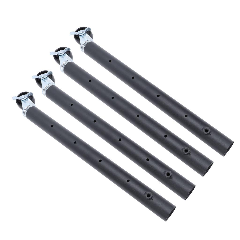 4PCS Furniture Legs with Caster Wheels Heavy Duty Carbon Steel Table Leg Extender Riser for Cabinet