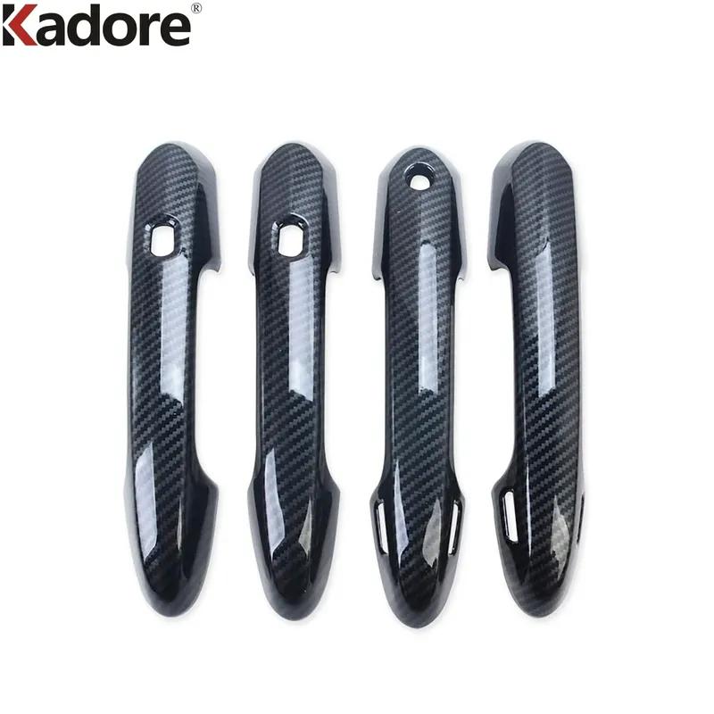 Door Handle Cover Trim For Toyota Sienna/Sienna LE 2024 Carbon Fiber Car Side Handles Catch Overlay Accessories