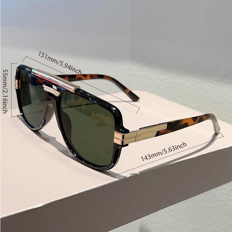 Vintage Pilot Sunglasses Men New Fashion Double Bridge Casual Shades Women Trendy Luxury Brand Design Sun Glasses