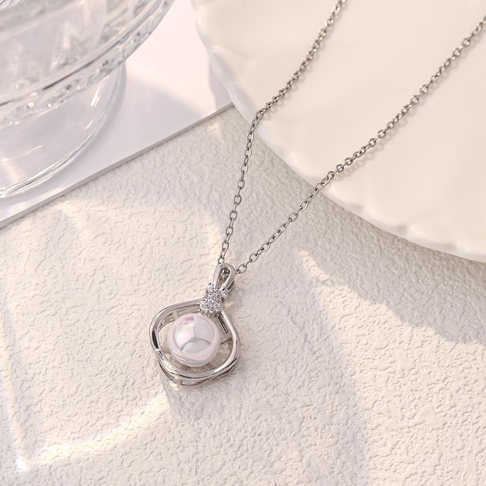 Kadın Lüks Titanyum Çelik Kolye Ucu Klavikula ve Uzun Kazak Kolyesi - Niş Tasarım