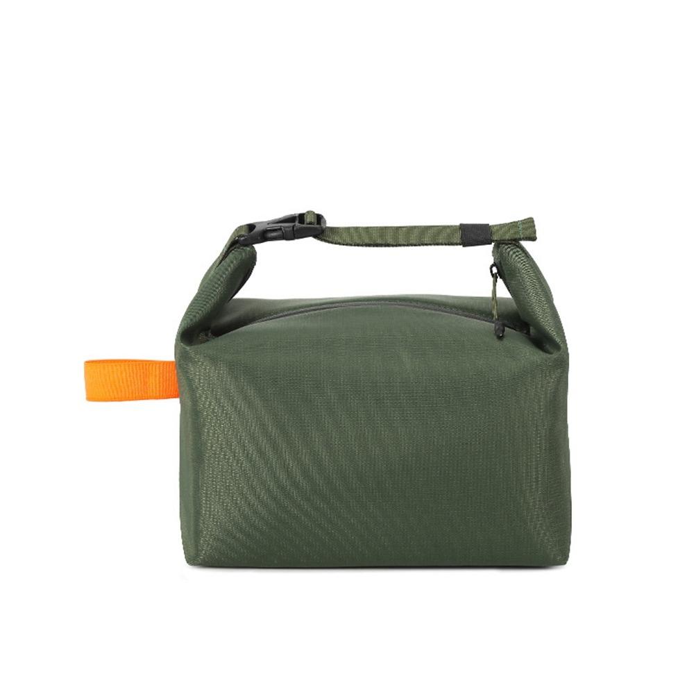 

Large Capacity Nylon Lunch Bag Handheld Picnic Travel Storage Pouch Women зелёный
