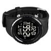 Men Analog Digital Watch Water Resistant LED Display Calendar Alarm Backlight Fashion Men Chronograph Sport Watch Black