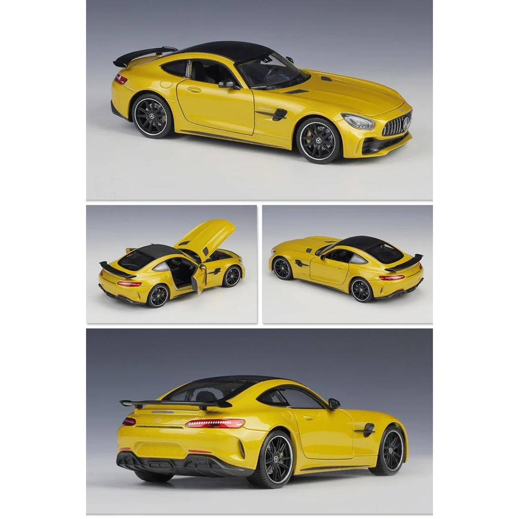 Welly 1/24 Mercedes Benz AMG GT R Alloy Sports Car Model Diecast Metal Racing Car Vehicles Model Simulation Collection Kids Gift