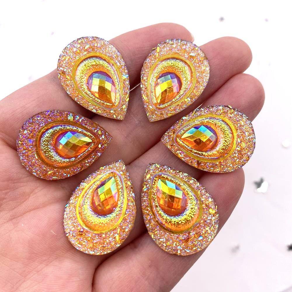 DIY Flatback Phone Shell Decoration Rhinestone Ornament Resin Stone AB Crystal Jewelry Accessorie